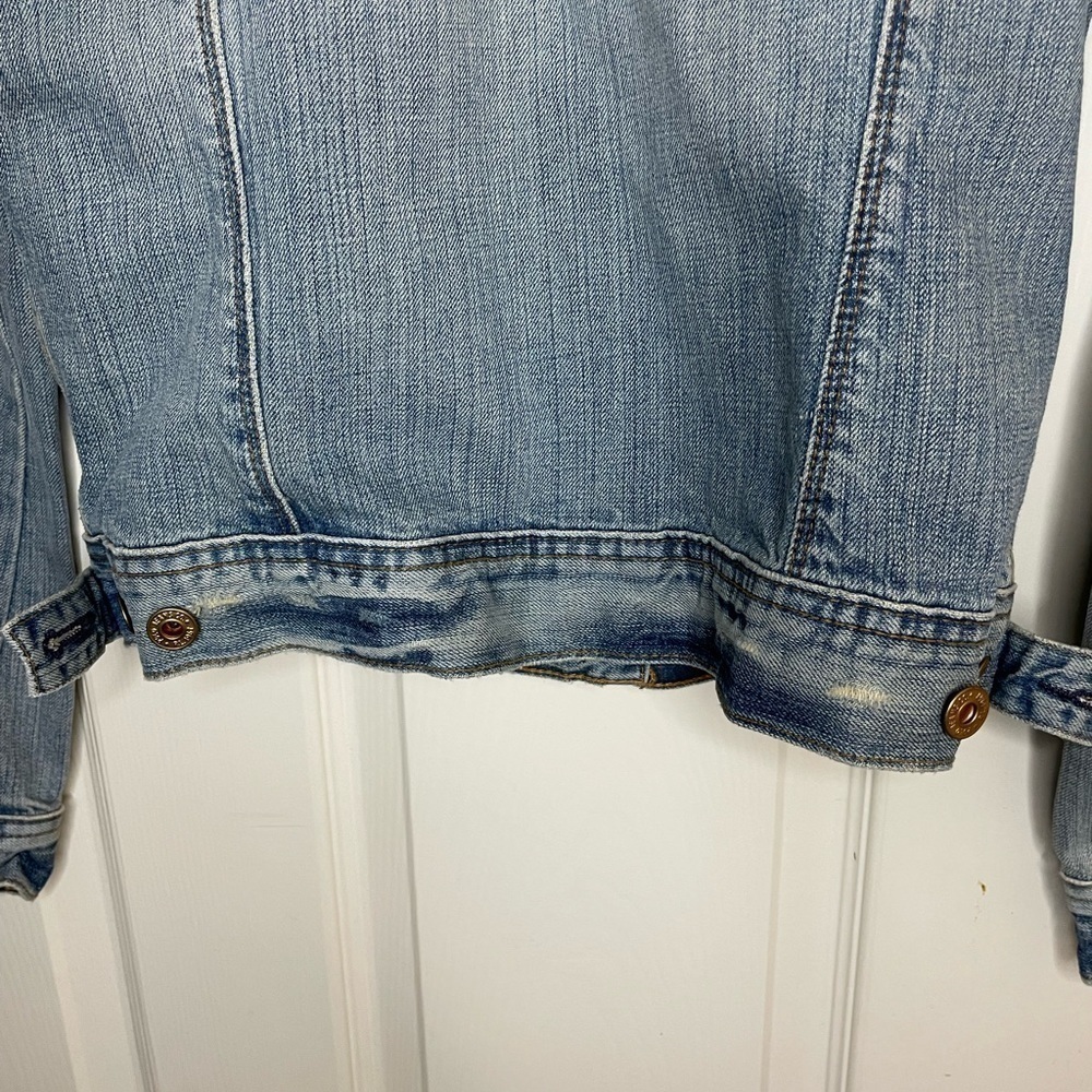 Ralph Lauren Polo Jeans Co. Women’s distressed Denim Jacket Size Large‌‌‌‌‍‍‍‍‍‍ - Picture 4 of 8